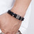 Rejea Woven Leather Rope Wrapping Special Style Classic Stainless Steel Men's Leather Bracelet Double-layer Design DIY Customization