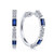 Rejea Delicate Small Round Hoop Earrings Women Blue Crystal Zircon Elegant Lady Accessories Party Birthday Gift Fashion Jewelry