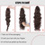 Rejea Long Body Wavy Drawstring Ponytail  for Women Synthetic Wave Hair Extension Clip in Hairpiece Black Fake Hair