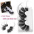 Rejea 1Pair False Eyelashes 100% Mink 3D Fake Eyelashes 70mm Super Long Exaggeration Fluffy Messy Criss-cross Dramatic Eyelashes