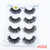 Rejea 4 Pair 3D Faux Mink Hair False Eyelashes Natural/Thick Long Multilayers Thick Mink Eye Lashes Makeup Cruelty-free Fake Eyalash