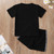 Rejea 2021 Summer Children Sets Short Sleeve O Neck Patchwork T-shirt Black Shorts Cute Girls Boys Clothes Set 1-8T