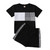 Rejea 2021 Summer Children Sets Short Sleeve O Neck Patchwork T-shirt Black Shorts Cute Girls Boys Clothes Set 1-8T