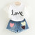 Rejea Clothes For Girls Summer Toddler Girls Clothes 2Pcs Outfits Kids Clothing For Girls Tracksuit Suit For Girls Children Clothing