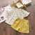 Rejea Bear Leader Girls Clothing Sets Summer Kids Clothes Floral Chiffon Halter+Embroidered Shorts Straw Children Clothing
