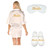 Rejea 4pc set of bride robe eyemask slippers sash bridesmaid wedding bridal party Bachelorette bathrobe getting ready robes