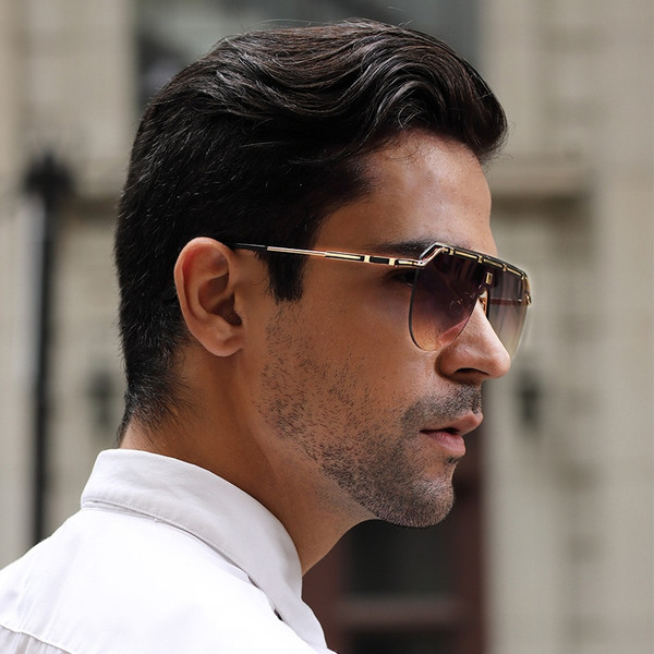 Rejea The New Sunglasses For Men Fashion Rimless Sunglasses Vintage Square Glasses Gafas De Sol Personality Trend Lunette Homme