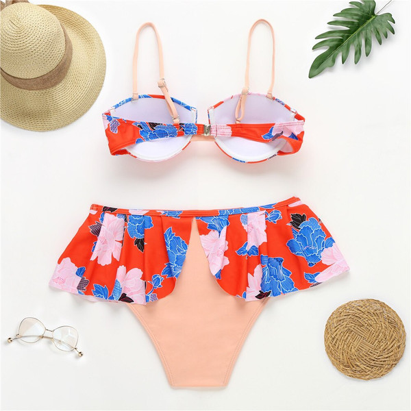 Rejea Family Matching Flower Swimwear Swimming Bikini Mom and me Flower swimsuit One-Piece Suits Toddler Infant Baby Girls Swimsuit