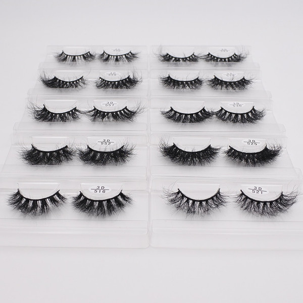 Rejea RED SIREN Mink Lashes Eyelashes Bulk 5/30/50 Pairs Soft Fluffy Messy Natural Mink Lashes Makeup Mink Eyelashes