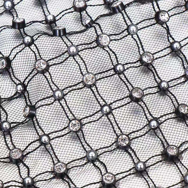 Rejea Beautiful zircon new luxury black mesh Rhinestone Jewelry mask for women's shiny crystal decorative mask Prom Party accessories