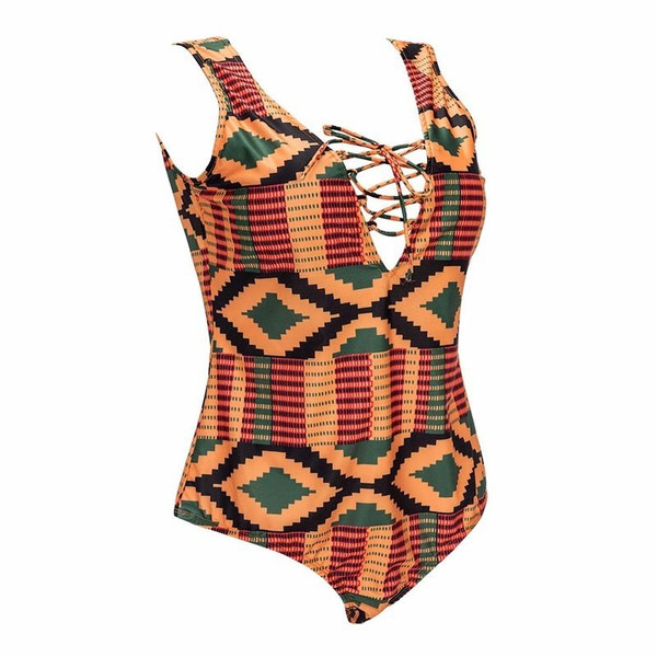 Rejea African Swimwear Women Plus size One Piece Swimsuit female Large Big Swim Bathing Suit Obese Woman Print Brazilian Monokini 4XL