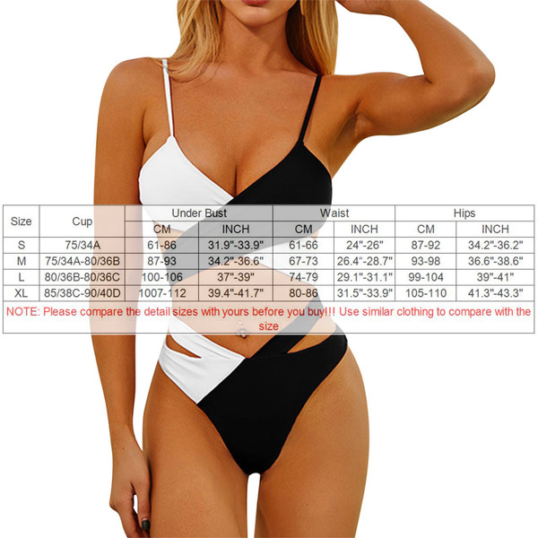 Rejea Swimsuit Women Padded Pushup Bra Bikini Set Summer Vogue  Cross Color Contrast Swimwear Bathing Suit Lady