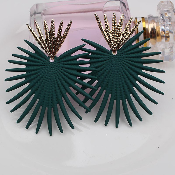 Rejea Big Fashion Irregular Geometric Earrings for Women Gold Red Blue Green Female Exaggerated Personality Earrings Metal|Drop Earrings|