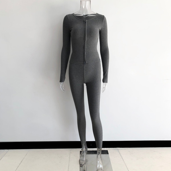 REJEA Two Piece Set Autumn Winter 2 Suits Women Ribbed Tracksuits Double Zipper Shirts Tops Stretchy Pants Femme Clothes