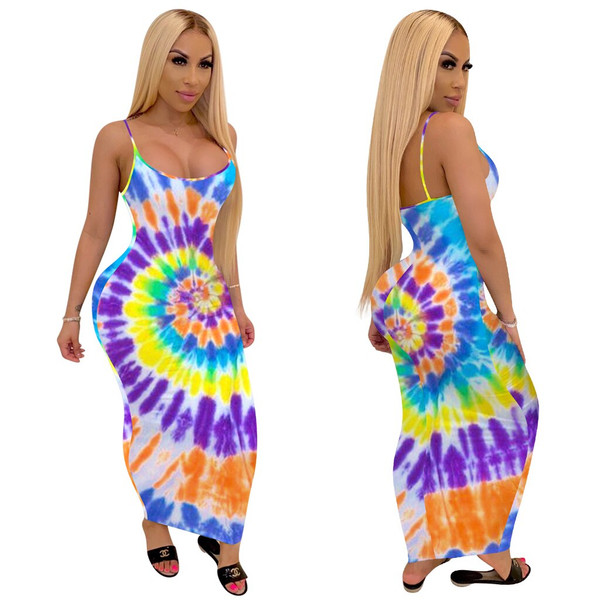 REJEA Spaghetti Strap Low-cut Dress Butterfly Print Sexy Backless Hips Bodycon Party Dress Short Club Dress