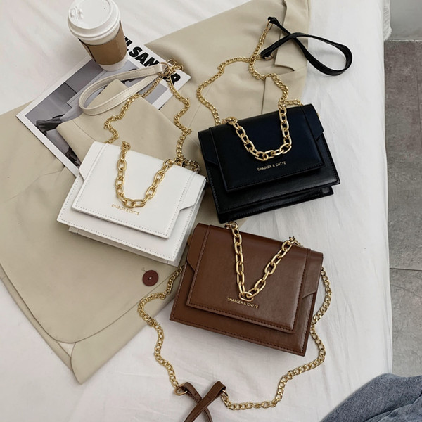 Rejea Fashion PU Leather Women Simple Shoulder Messenger Bags Casual Solid Color Female Daily Square Crossbody Bags Chain Handbags