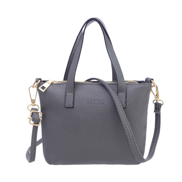 Rejea Fashion Lady Solid Color Shoulder Bag Handbag Pu Leather Messenger Bag Handbag Simple Shoulder Bag