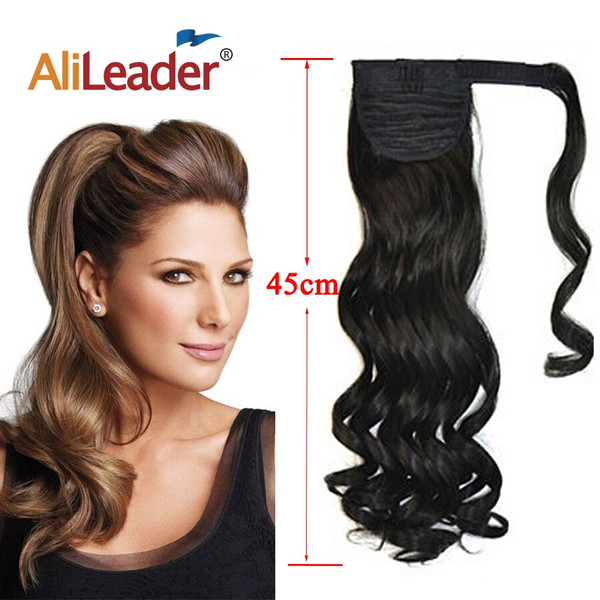 Rejea Ponytail Hair Extension Long Kinky Straight Afro Hair Piece Heat Resistant Synthetic Fiber Wrap Around Hair Extensions