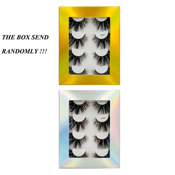 Rejea 4 Pairs 25MM Dramatic 6D Mink False Eyelashes Fluffy Soft Eye Lashes Lashes Thick Long Handmad Fake Eyelash Extension Makeup