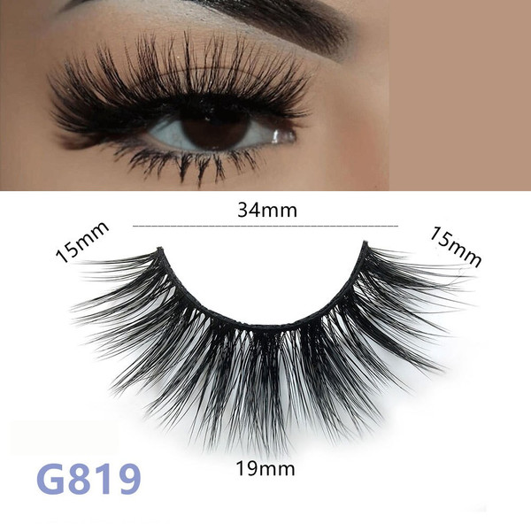 Rejea 5 Pairs/set 3D Mink False Eyelashes Thick Lashes Reusable Fake Eyelashes Fluffy HandMade Eyelashes Extension Eyalashes