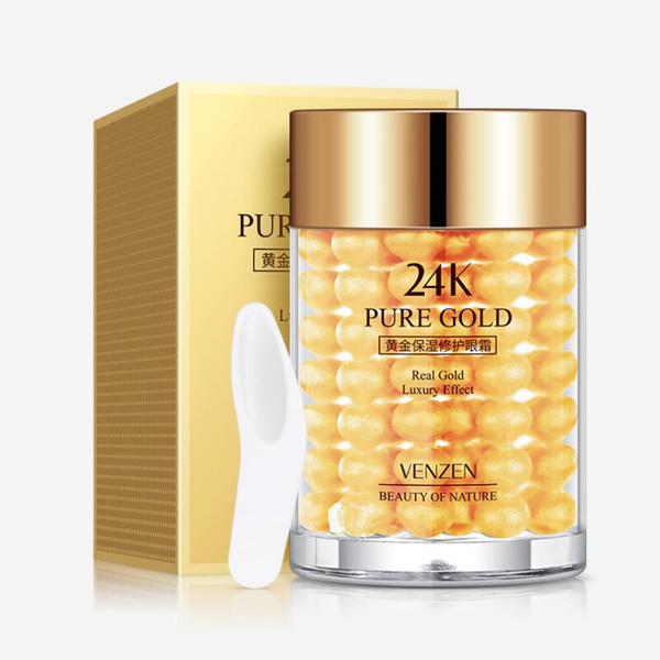 Rejea 24K Gold Eye Cream Moisturizing Anti Puffiness Anti Wrinkle Remove Dark Circle Anti-Aging Eye Care