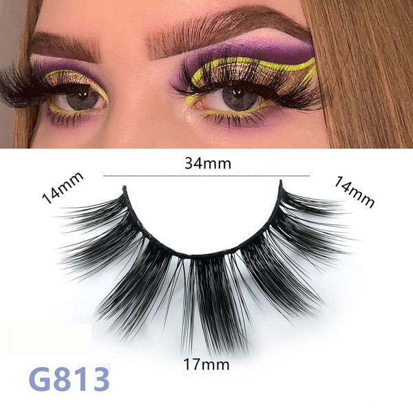 Rejea 5 Pairs/set 3D Mink False Eyelashes Thick Lashes Reusable Fake Eyelashes Fluffy HandMade Eyelashes Extension Eyalashes