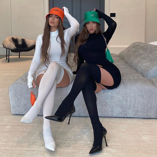 REJEA Fashion Stocking Sexy Mini Dress Long Sleeve Bodycon Club Outfits Women Winter Clothes Streetwear Birthday