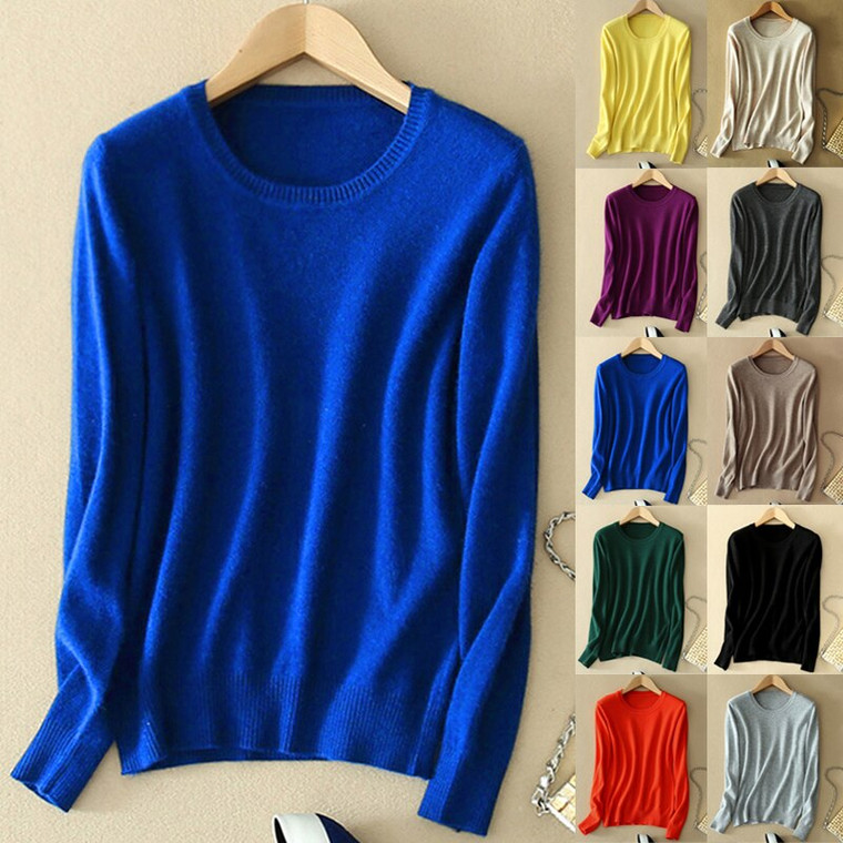 Rejea Cashmere Sweater Female Knitted Pullover Women Winter Sweaters Plus Size Cashmere Sweater Women Jumper O Neck Pull Femme