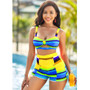 Rejea Women Summer Print Two Piece Bathing Suit Outfits Beachwear Swimsuit Crop Top Biker Shorts Sexy bikini Matching Sets