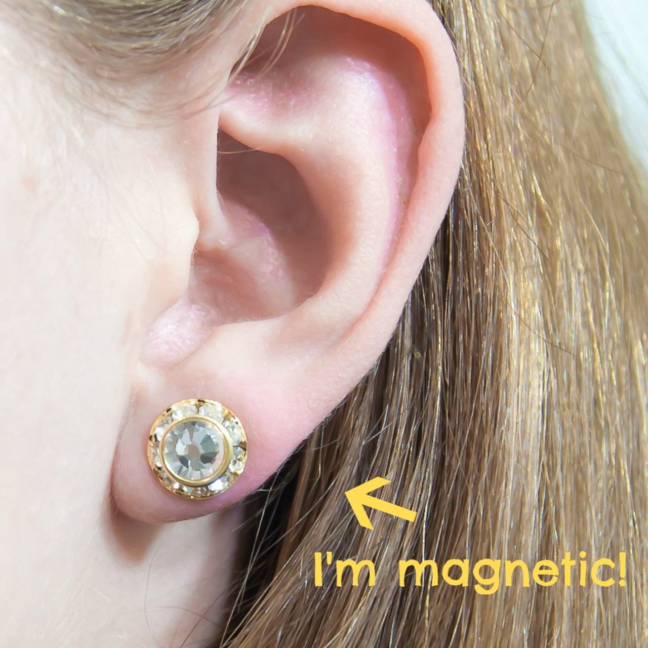 US 1-2 Pcs Stainless Steel Magnetic Stud Earrings Men Women Non-piercing  Clip on - Walmart.com