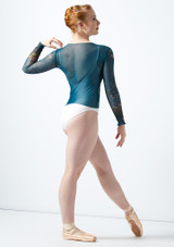 Ballet Rosa langärmliges Tanz-Shirt mit Print Grün Rückseite [Grün]