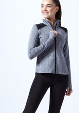Capezio Teen Trainingsjacke Grau Vorderseite [Grau]
