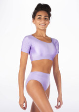 Alegra glänzendes Tanz-Crop-Top Odele Amethyste Hauptsächlich [Violett]