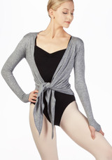 Intermezzo supersofte Ballett-Wickeljacke - Grau Grau Vorderseite [Grau]