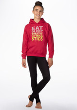 Elite Hoodie "Eat Sleep Breathe Gymnastics" Rosa Vorderseite [Rosa]