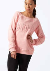 Bloch geprägtes Logo-Sweatshirt Rosa Vorderseite [Rosa]