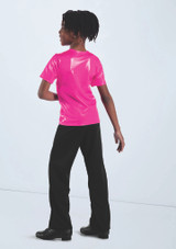Weissman Metallic Crewneck Shirt Cerise 495 [Rosa]