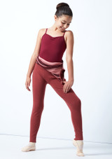 Move Dance Teen Wärmeanzug Fairytale aus gestreiftem Strick Himbeere Vorderseite 2 [Rosa]