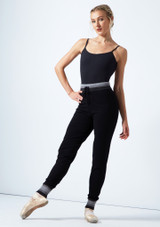 Move Dance gestrickte Tanz-Jogginghose Cameo Schwarz Vorderseite 2 [Schwarz]