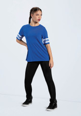 Weissman Striped Sleeve Crewneck Tee