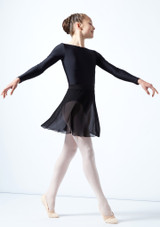 Move Dance Chiffon-Ballettrock Adaline Schwarz Vorderseite [Schwarz]