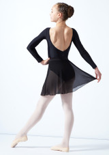 Move Dance Chiffon-Ballettrock Adaline Schwarz Rückseite [Schwarz]