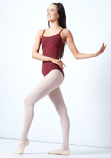Bloch Teen Ballettanzug Miro mit Gewebter Zierleiste Rot Vorderseite [Rot]