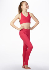 Bloch Arabella Crop-Top mit Racerback für Mädchen Heißrosa Vorderseite 2 [Rosa]
