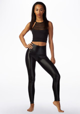 So Danca Tanz-Leggings im Wet-Look Schwarz Vorderseite 2 [Schwarz]