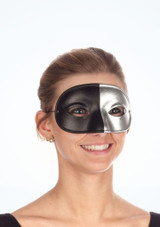 Zweifarbige Domino-Augenmaske Schwarz Silber Hauptsächlich [Schwarz]