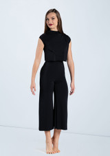 Weissman Matte Jersey Culottes Schwarz 2 [Schwarz]