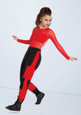 Weissman Long Sleeve Backless Leotard Red [Red]