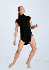 Weissman Mock Neck Tee Dress Schwarz [Schwarz]