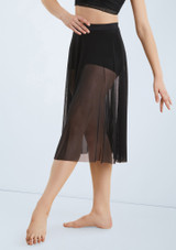 Weissman Midi Length Mesh Skirt Schwarz [Schwarz]